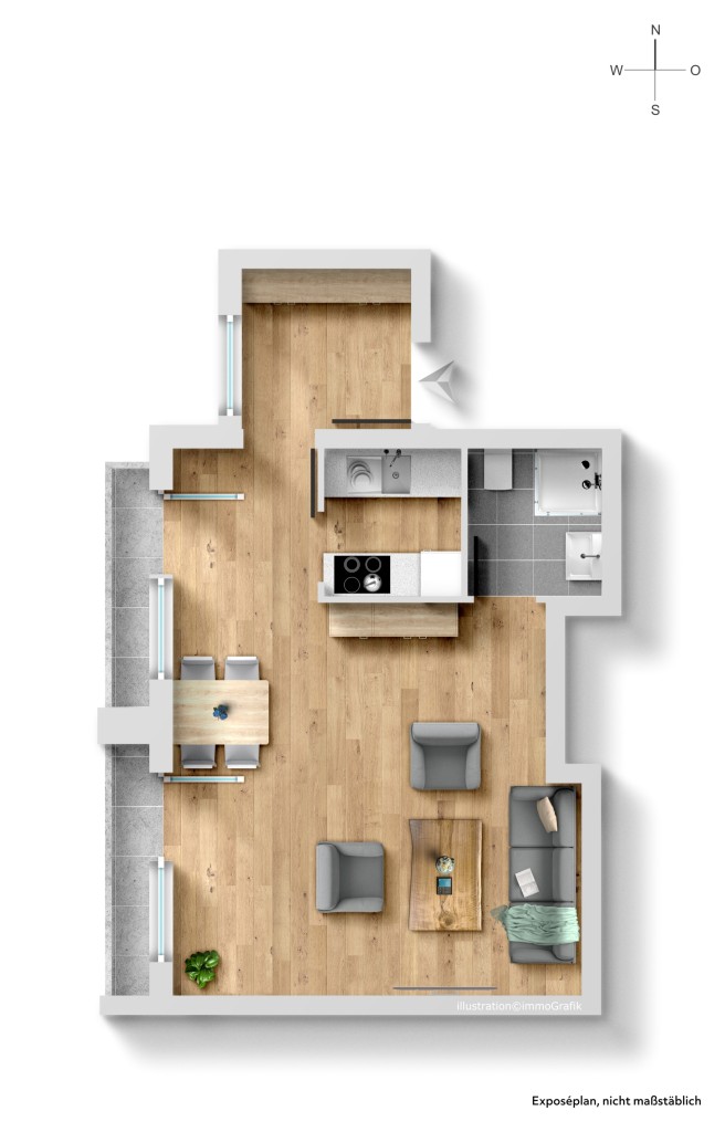 4. OBERGESCHOSS Etagenwohnung Darmstadt