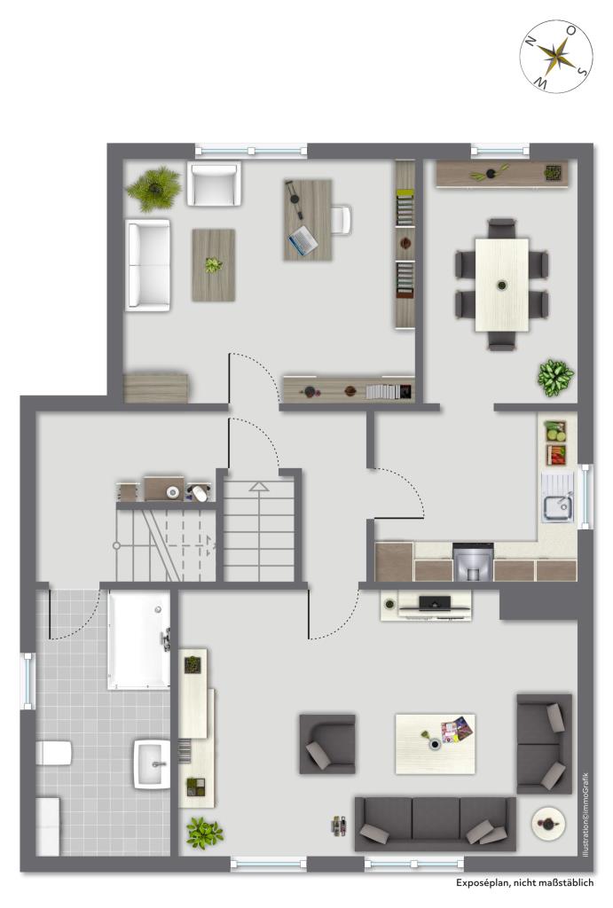 1. OBERGESCHOSS Etagenwohnung Darmstadt