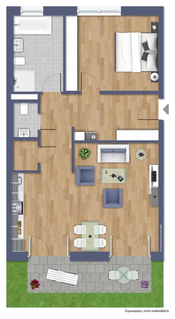 ERDGESCHOSS Etagenwohnung Darmstadt