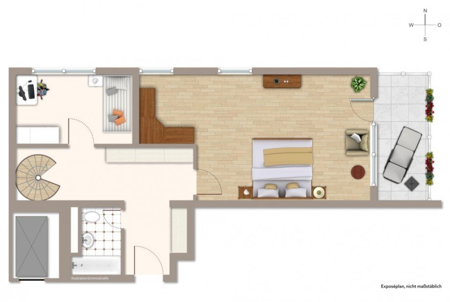 7. OBERGESCHOSS Etagenwohnung M�hltal