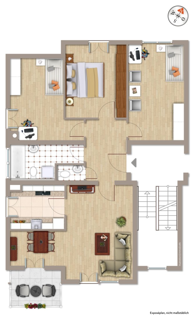 1. OBERGESCHOSS Etagenwohnung M�hltal