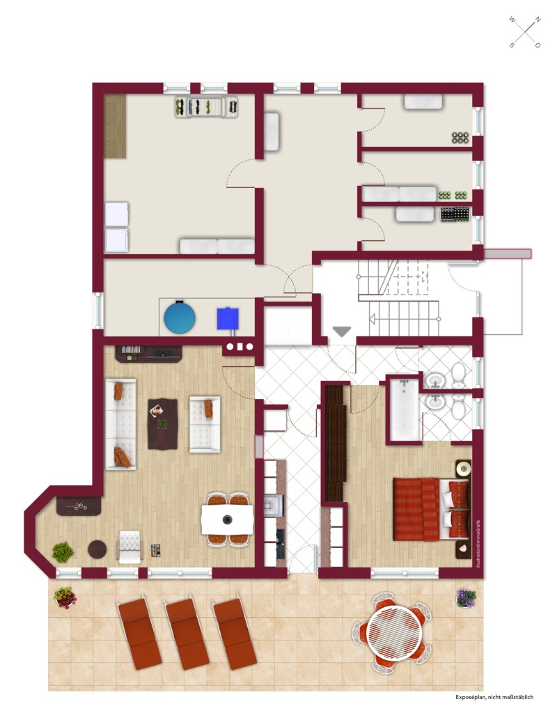 GARTENGESCHOSS Mehrfamilienhaus M�hltal