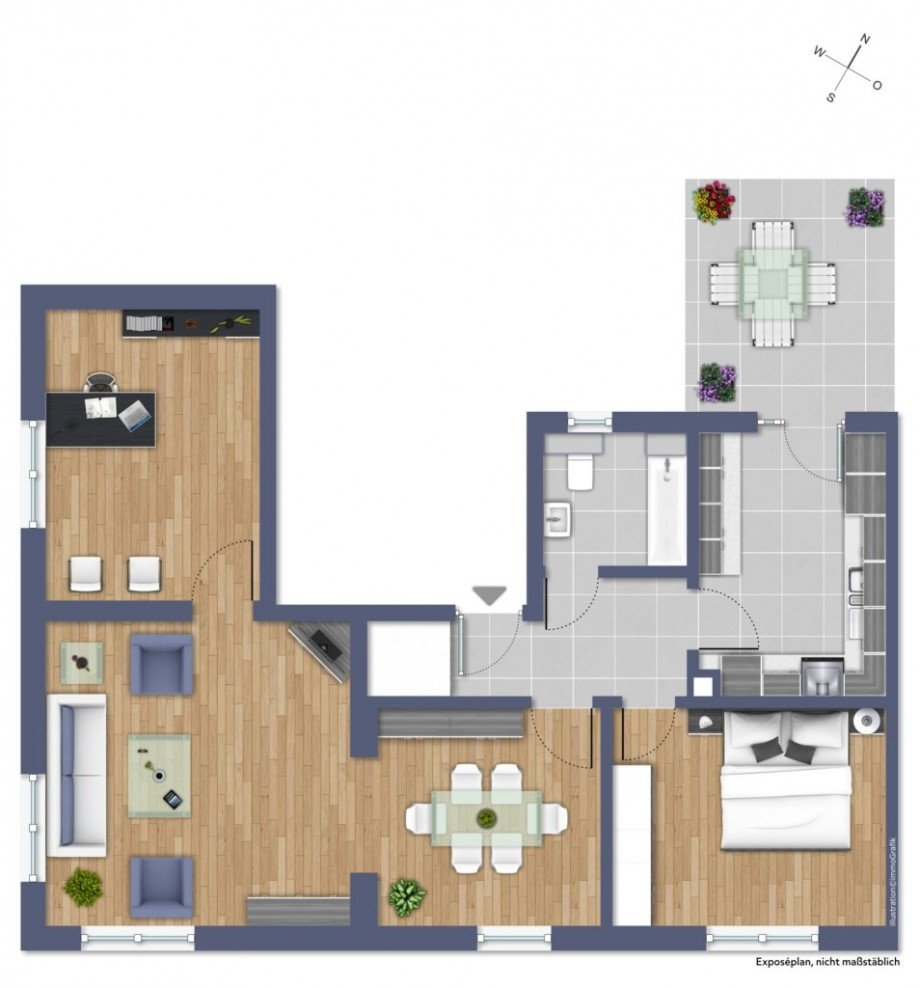 HOCHPARTERRE Etagenwohnung Darmstadt