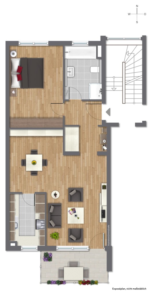 2. OBERGESCHOSS Etagenwohnung Griesheim
