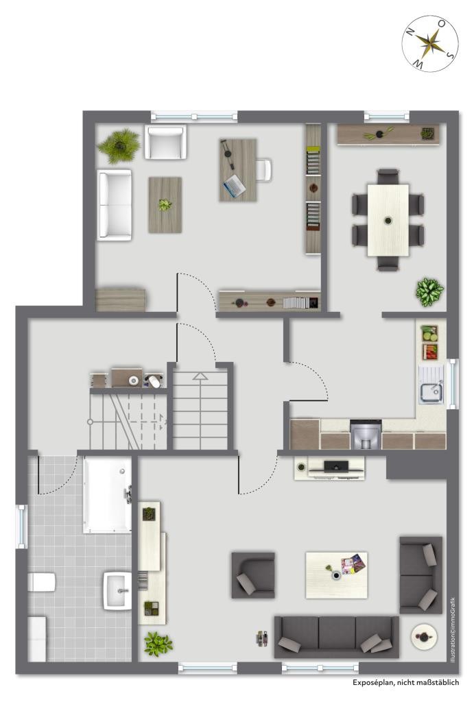 1. OBERGESCHOSS VORDERHAUS Mehrfamilienhaus Darmstadt