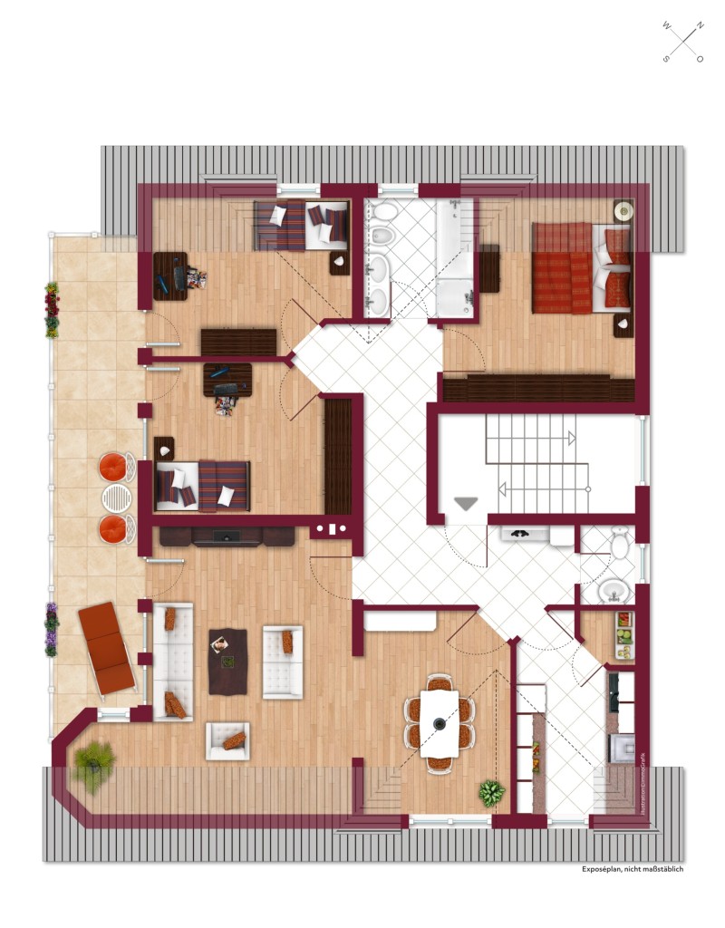 OBERGESCHOSS Mehrfamilienhaus M�hltal