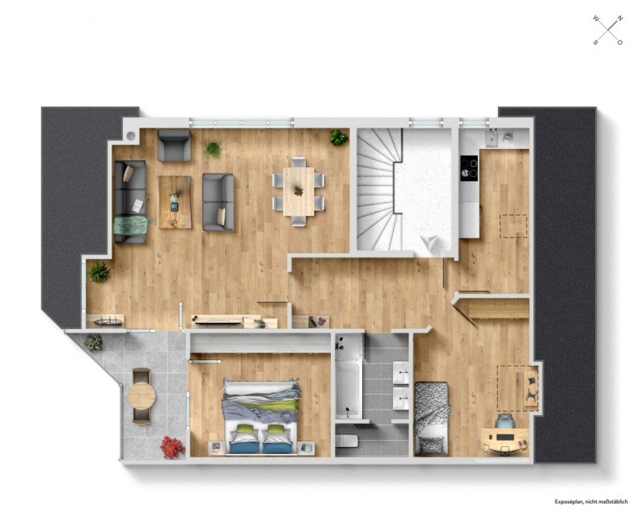 DACHGESCHOSS Etagenwohnung M�hltal