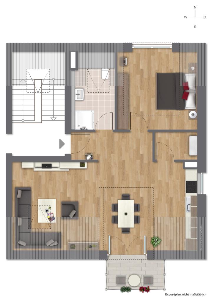 DACHGESCHOSS Etagenwohnung Darmstadt