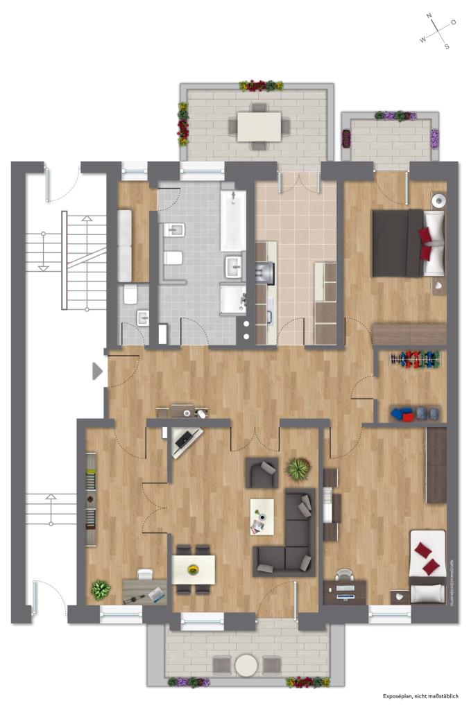 HOCHPARTERRE Etagenwohnung Darmstadt