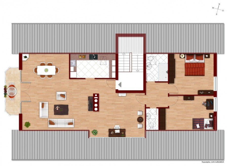 DACHGESCHOSS Etagenwohnung Bickenbach