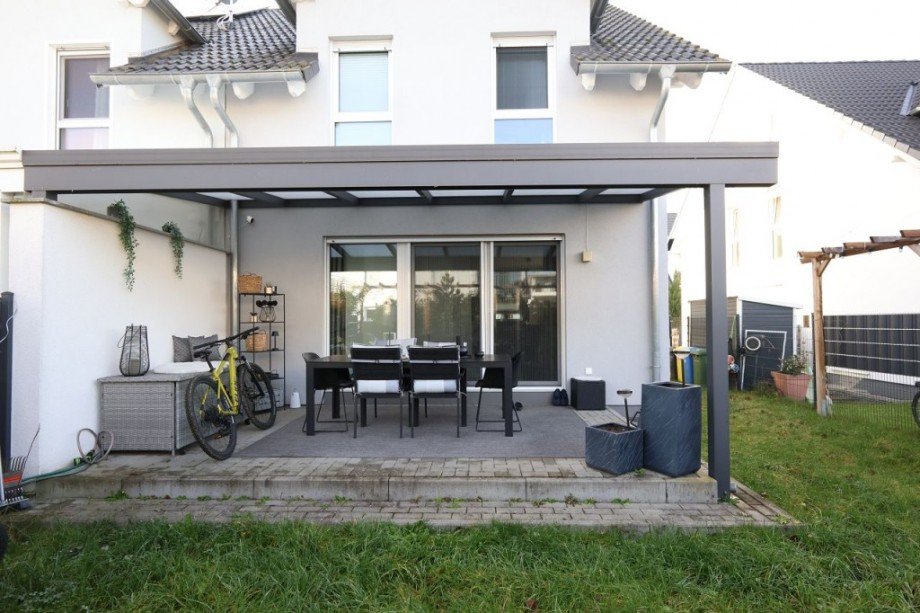 R�CKANSICHT Doppelhaush�lfte Pfungstadt
