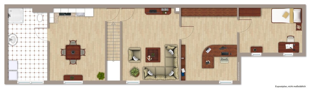 OBERGESCHOSS HINTERHAUS Zweifamilienhaus Griesheim