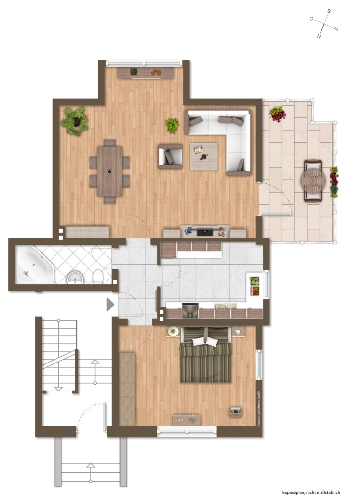 HOCHPARTERRE Etagenwohnung Darmstadt