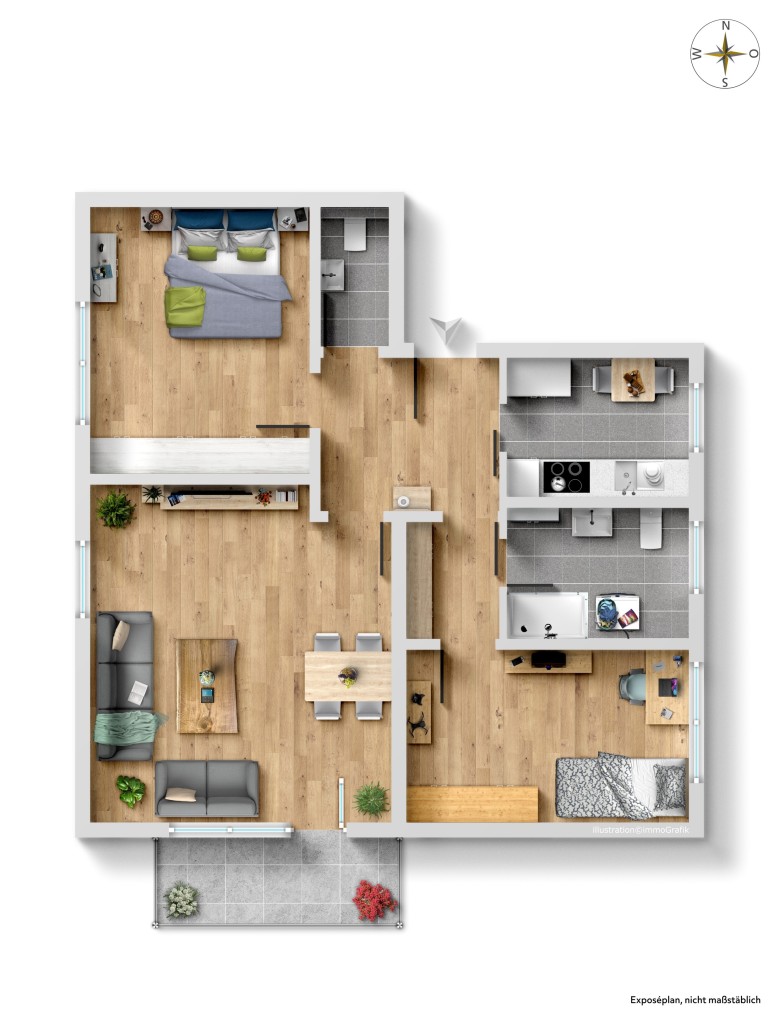 HOCHPARTERRE Etagenwohnung Darmstadt