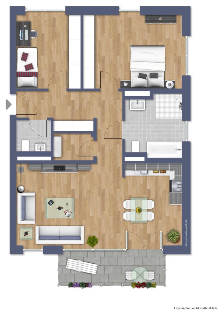 1. OBERGESCHOSS Etagenwohnung Darmstadt
