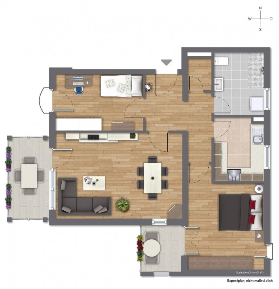 ERDGESCHOSS Etagenwohnung Darmstadt